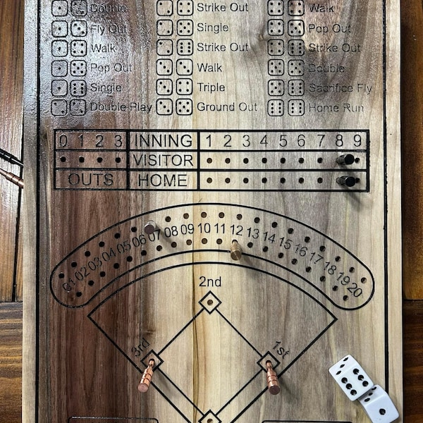 Dice Baseball Game | CNC File - Etsy
