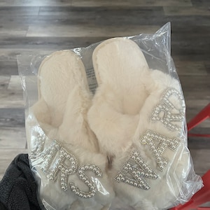 Faux Fur Bride Slippers I Do Slippeerscustomized - Etsy