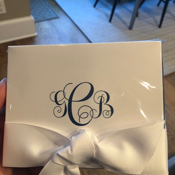 Personalized Note Card Set / Personalized Stationary Cards / Monogram ...
