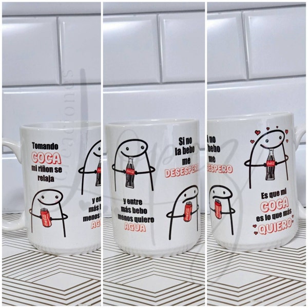 Taza Tomando Coca mi riñón se relaja - Etsy España