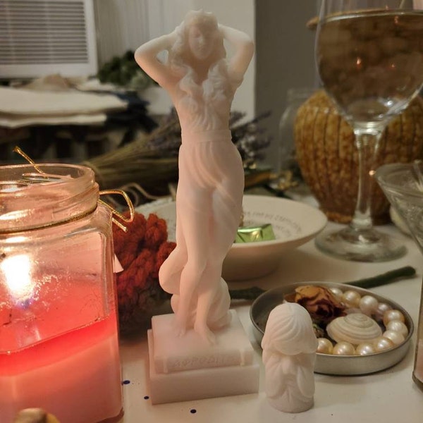 Aphrodite Statue Greek Goddess Made of Alabaster White 16cm-18cm - Etsy