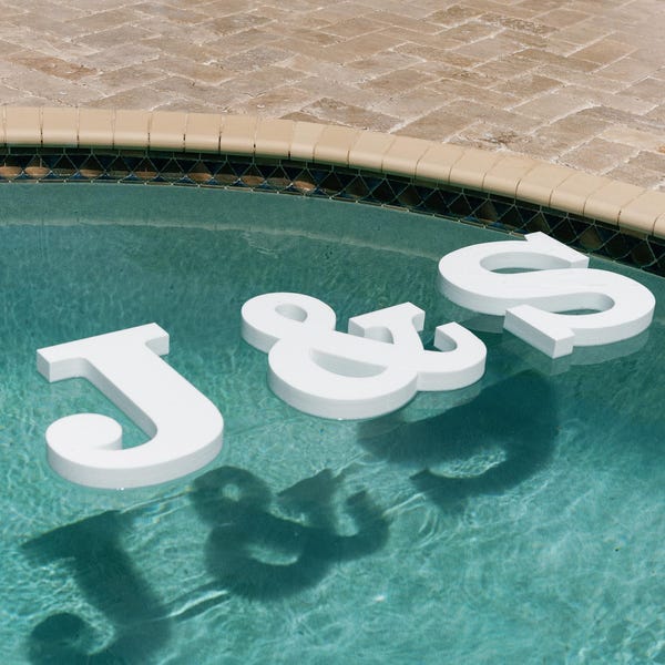 White Floating Foam Pool Letters and Numbers | 1 Inch Thick ...