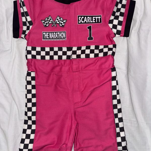 Embroidered Personalized Birthday Fast Race Car Tutu Set Outfit main image 0