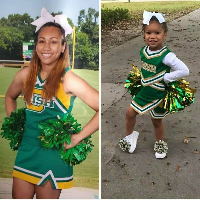 Cheerleader top uniform green