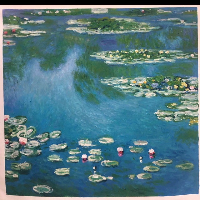 睡蓮 1906 - クロード・モネ手描き油絵、睡蓮の池の風景、平和な風景