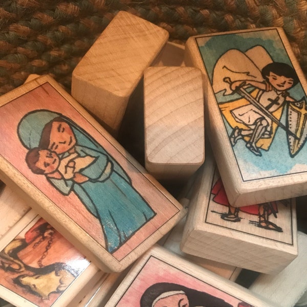 20 Patron Saint Blocks of Your Choice With Gift Bag // 300+ Saints to ...
