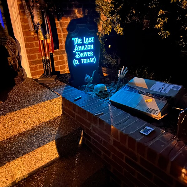 Halloween Fun Custom Tombstone / Gravestone KRYSTAL BALL. LED ...