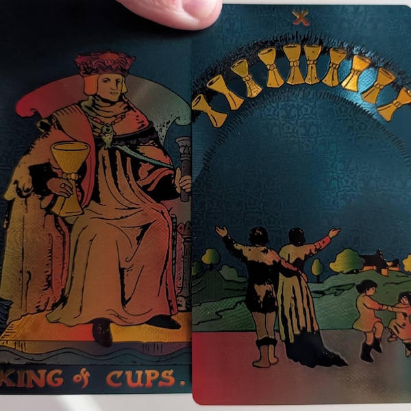 Shayan Rasheed Green Gold Tarot Deck, 78 Waterproof Tarot Card Deck, Tarot Cards With ...