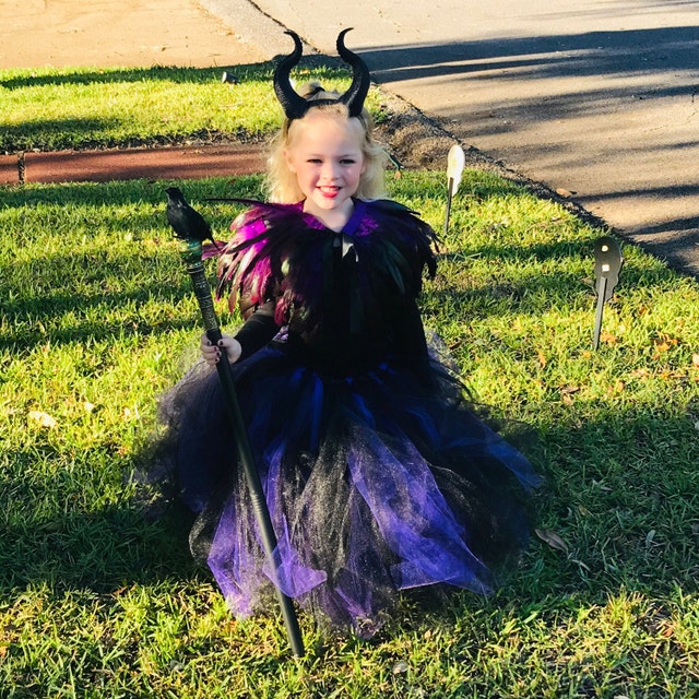 Luckxing Abito in tulle a rete per ragazze, costume di Halloween per ragazze | Gonna tutù in tulle a strati senza maniche verde | Costume a tema foresta da 4 pezzi, gonna