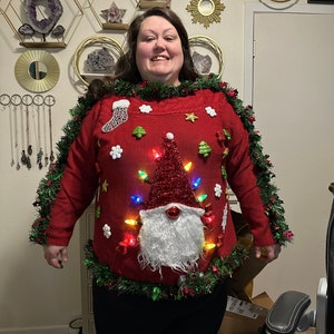 Christmas Tree Light up Tacky Ugly Christmas Sweater Any Size - Etsy