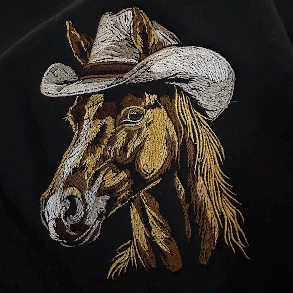Embroidery Design Ranch Sorting Western Horse Embroidery Design – Cowboy Hat Horse Machine Embroidery ...