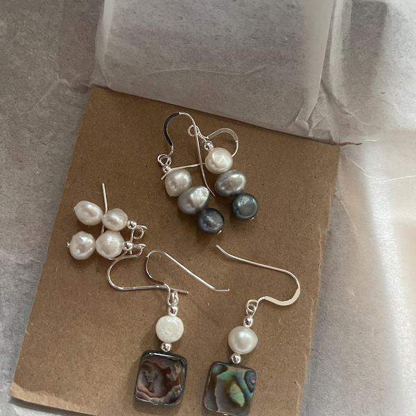Freshwater Pearl Summer Stack (3-Piece Set + Earrings) main image 1