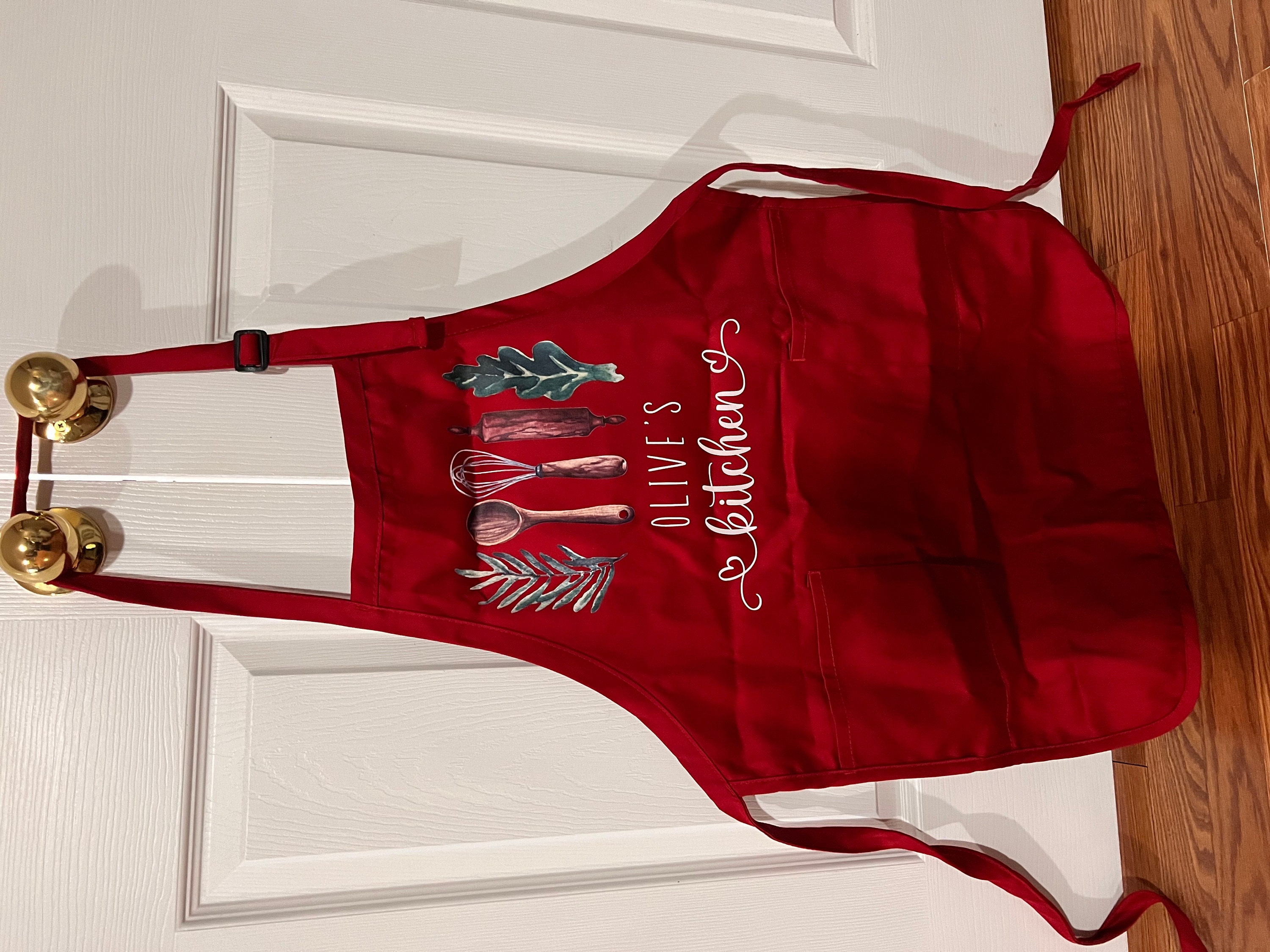 Personalized Apron for Women, Custom Mother&#39;s Day Gift, Kitchen Apron for Grandmother, Personalized Gift for Mom, Custom Printed Apron