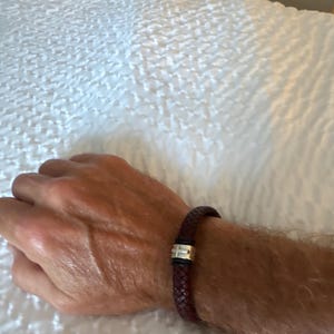 Engraved Men Bracelet, Leather Cross Bracelet, Gift for Him - Etsy