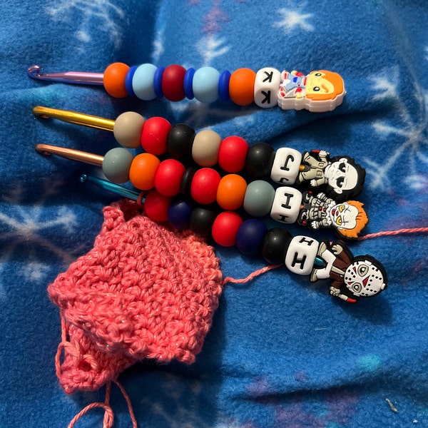 Beaded Crochet Hooks Size H, Focal Beads, Ergonomic Hooks - Etsy