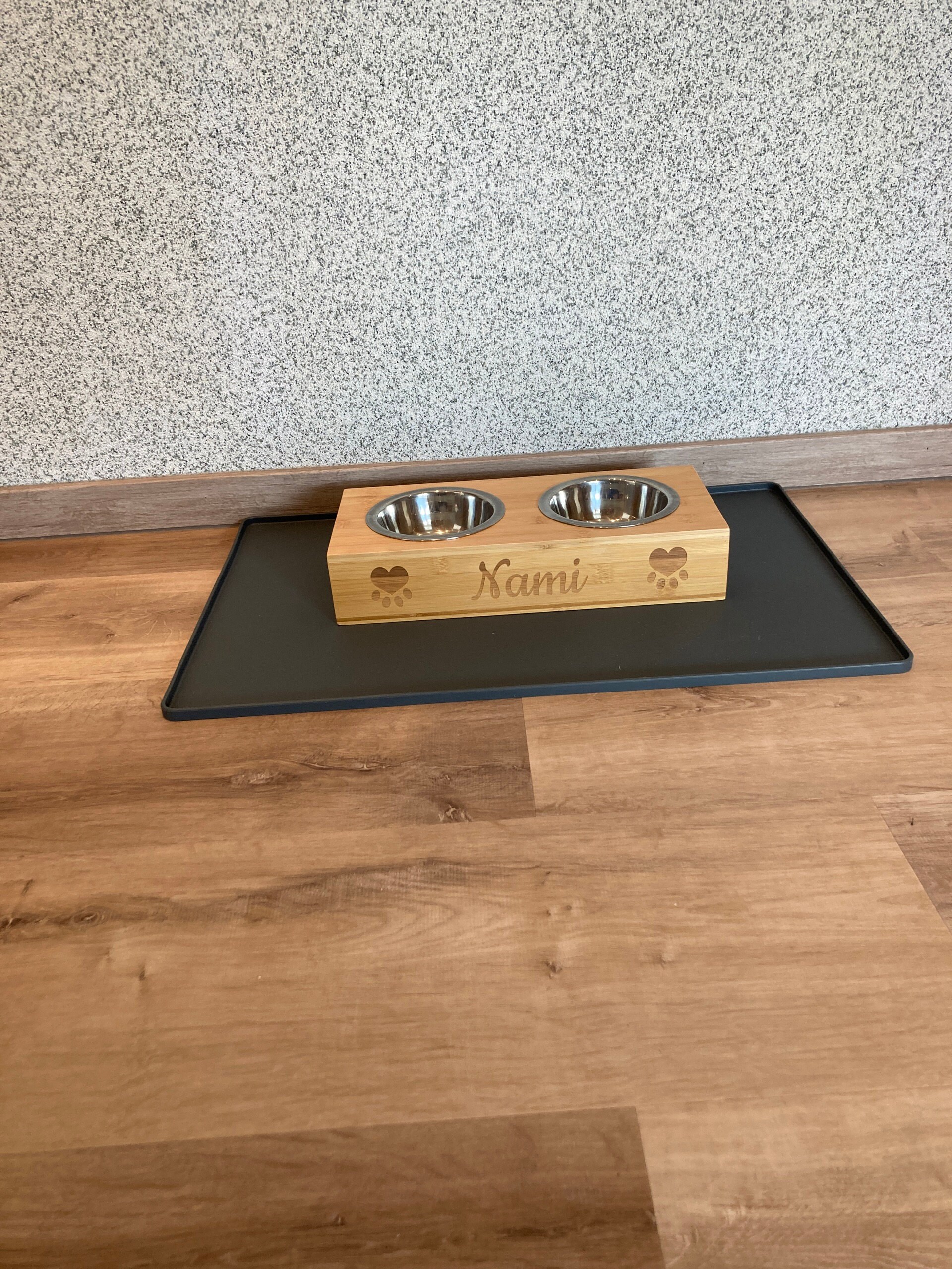 Personalisierte Hundenäpfe, Bambus Holz graviert personalisierte Hundenäpfe, personalisiertes Haustier Geschenk, personalisierte Haustiernäpfe Geschenk