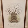 Fingerprint Tree Simple Oak Finger Print Tree, the Wedding Guest Book ...