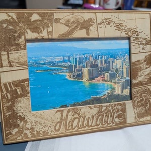 Hawaii Laser Engraved Wood Picture Frame - Etsy