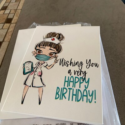 Nurse Birthday Card, Birthday Card Women, Nurse Birthday Card,wife Co ...