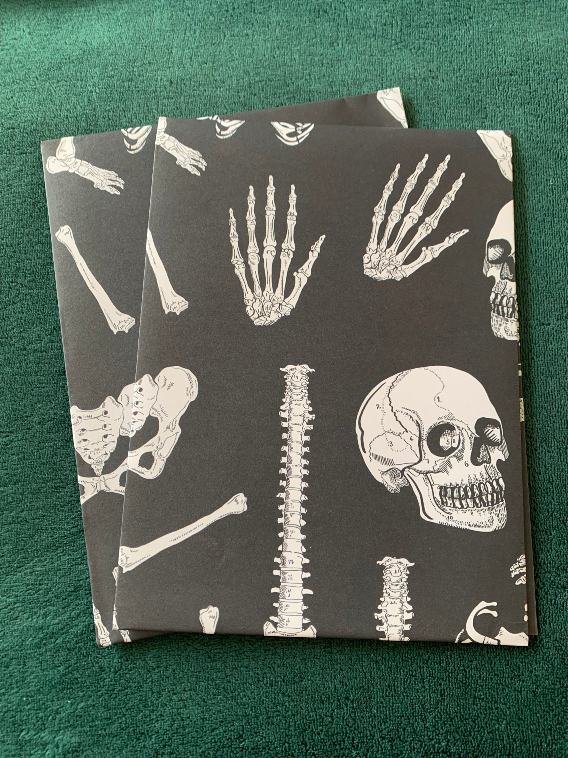 Bones Wrapping Paper Halloween Gift Wrap Pirate Wrapping Paper