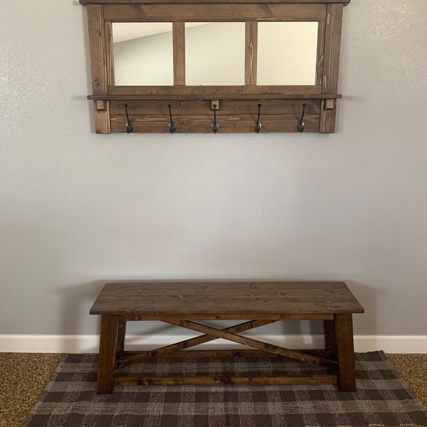 Rustic Wall Entryway Coat Rack - Etsy