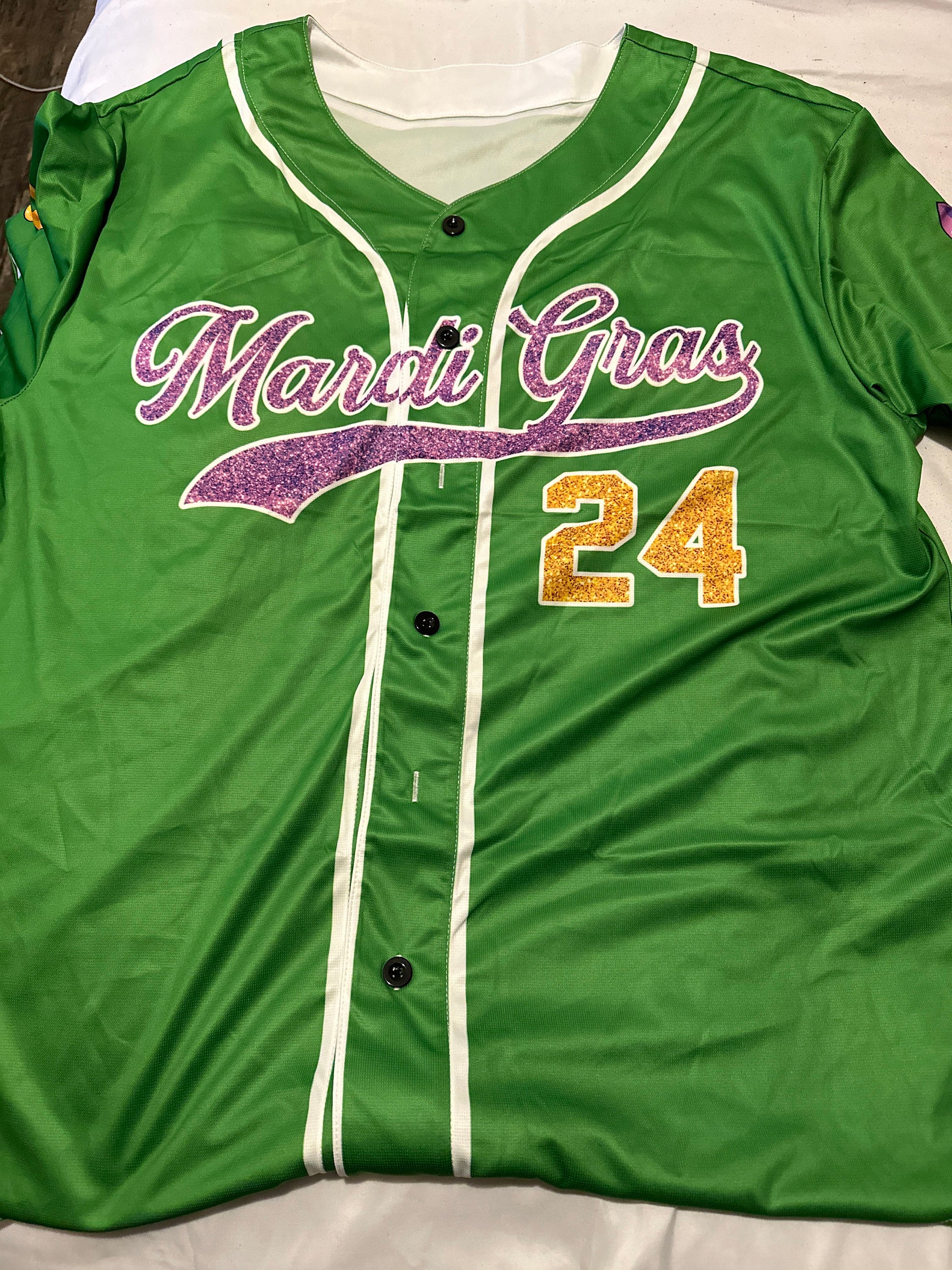 Personalisiertes Mardi Gras Baseball Jersey, Personalisierter Name und Nummer Baseball Jersey, Mardi Gras Karneval Jersey, Geschenk für Familie
