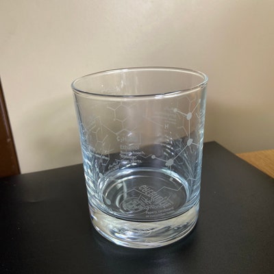 Science of Whiskey Glass Etched With Whiskey Chemistry Molecules 10 Oz ...