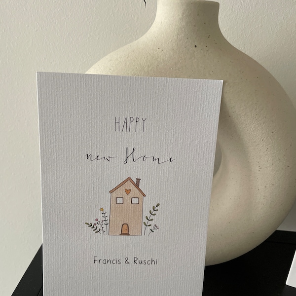 Einzug Karte personalisiert, Poster, Happy new Home, Umzugsgeschenk ...