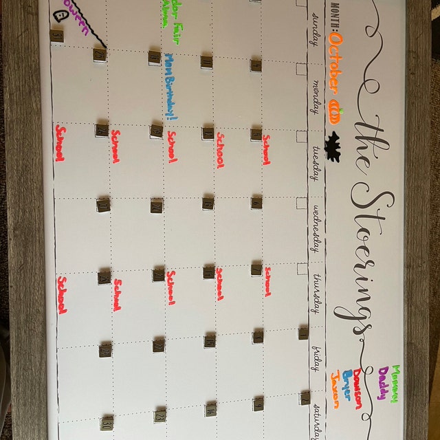 2025-monthly-whiteboard-calendar-farmhouse-calendar-menu-planner-framed-wall-calendar-dry-erase-reusable-calendar-back-to-school-etsy
