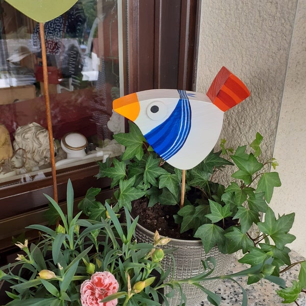 Vogel aus Holz, kleine Matrosen Ahoi maritimes für den Garten