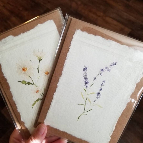 Vintage Wildflower Watercolor Card Set • Wildflower Cards • Floral Note ...