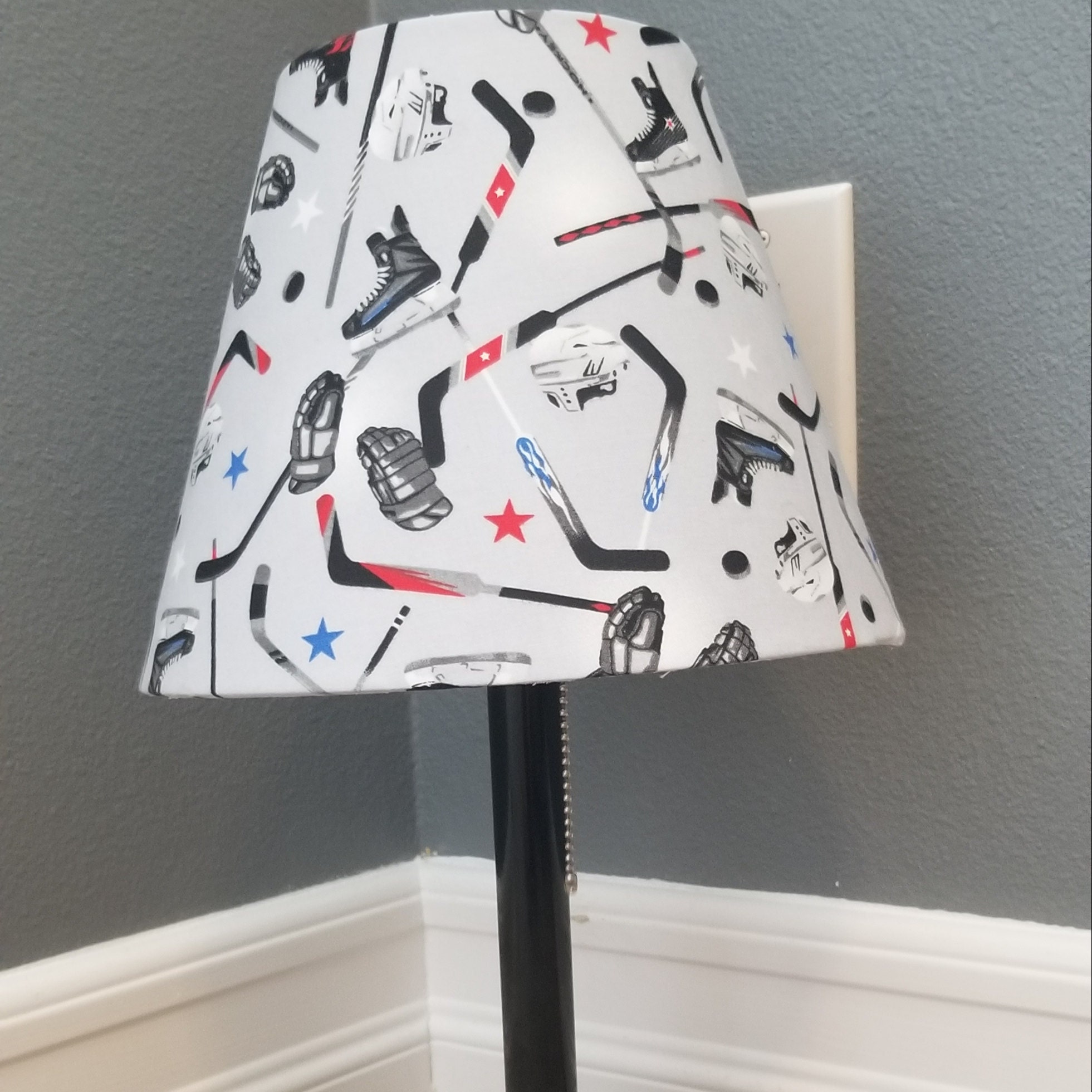 Hockey lamp shade. Shades are 9.5 x 5 x 7 Etsy