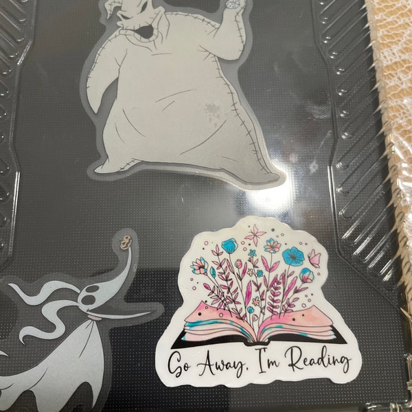 Go Away I'm Reading Sticker, Literary Sticker, Book Lover Decal, Laptop ...