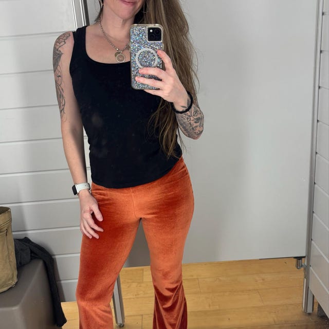 Velvet Bell Bottoms High Waist Flares Festival Clothing Dark