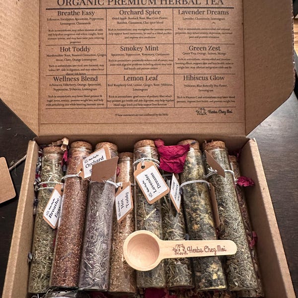 Organic Herbal Tea Sampler Gift Set: Loose Leaf Artisan Blends - Etsy