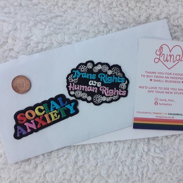 Trans Rights Are Human Rights Patch / Vegan Adhesive / Iron or Sew on ...