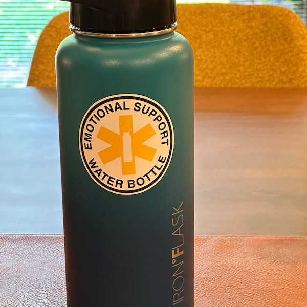 Emotional Support Water Bottle Sticker - Etsy