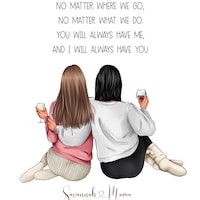 4 Friends Print, Best Friend Print Personalized, Best Friend Printable ...
