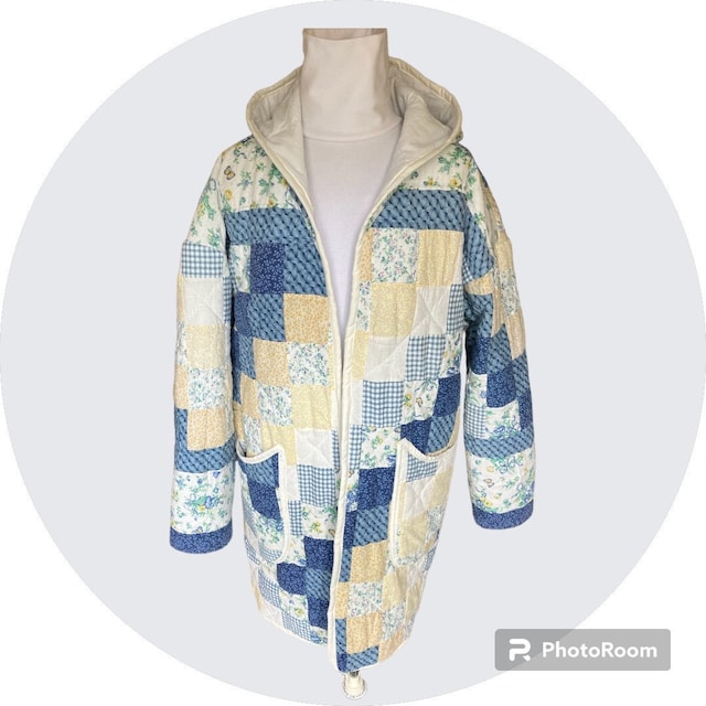 【SATIIIZ】Tilo Quilted Patch Work Jacket SATIIIZ】Tilo Quilted Patch Work Jacket