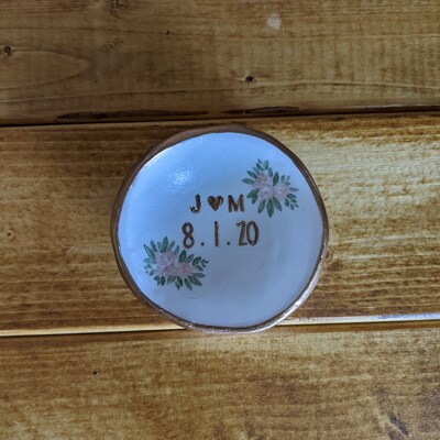 Personalized Jewelry Dish / Jewelry Dish Date and Initials / Wedding ...