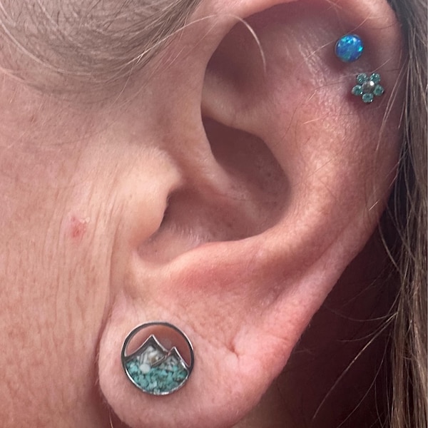 Natural Turquoise Earrings main image 0