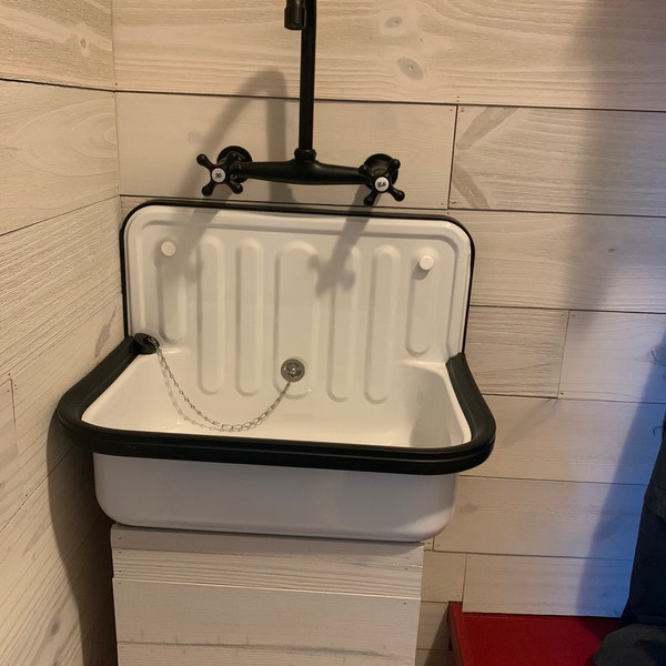 German Vintage Sink, Farmhouse Sink, Wall-mounted Sink, White Kitchen ...