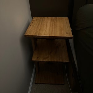 Small Wooden Side Table With Storage Shelf Classic Simplistic - Etsy