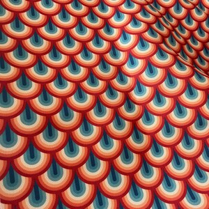 Retro Fabric, 1960s 1970s Upholstery, Mid Century Fabric for Home