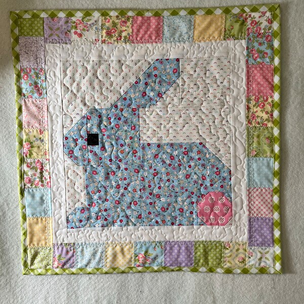 PDF Easter Quilt Pattern - Blue Bunny Quilt Pattern - Etsy