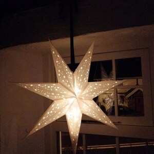 Star Lantern White Christmas Light Scandi Lamp Shade Christmas Decor ...