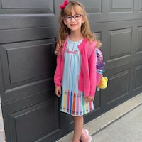 Girls Back to School Apple Outfit Set With Matching Bow and Necklace ...