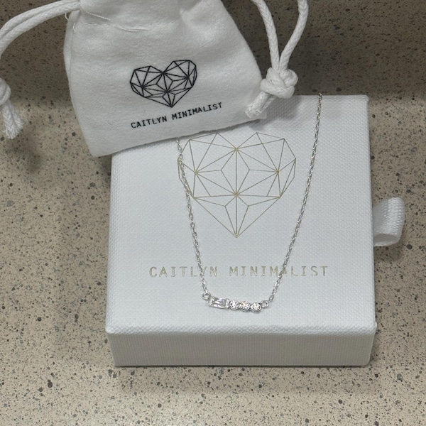 Initial Morse Code Necklace by Caitlyn Minimalist • Custom Diamond ...