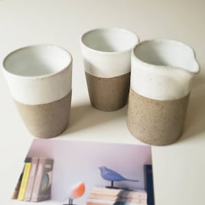 2 Keramik-Becher Set von zwei handgefertigten Keramikbechern | Etsy