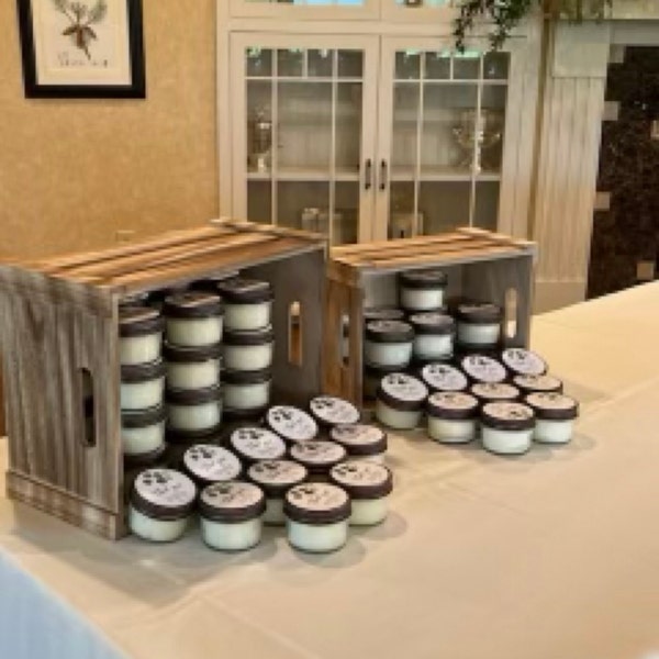 Eucalyptus Bridal Shower Favor Candles / Personalized 4 Oz. Soy Candle ...